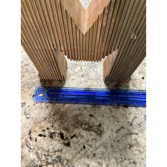 Rustic Wood Letter M Block Decor Farmhouse Shelf Sign Wall Monogram Accent - Picture 7 of 9